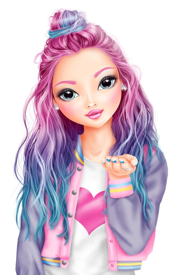 Rainbow Hair 🌈 | Kawaii girl drawings, Cute girl drawing, Cute girl ...