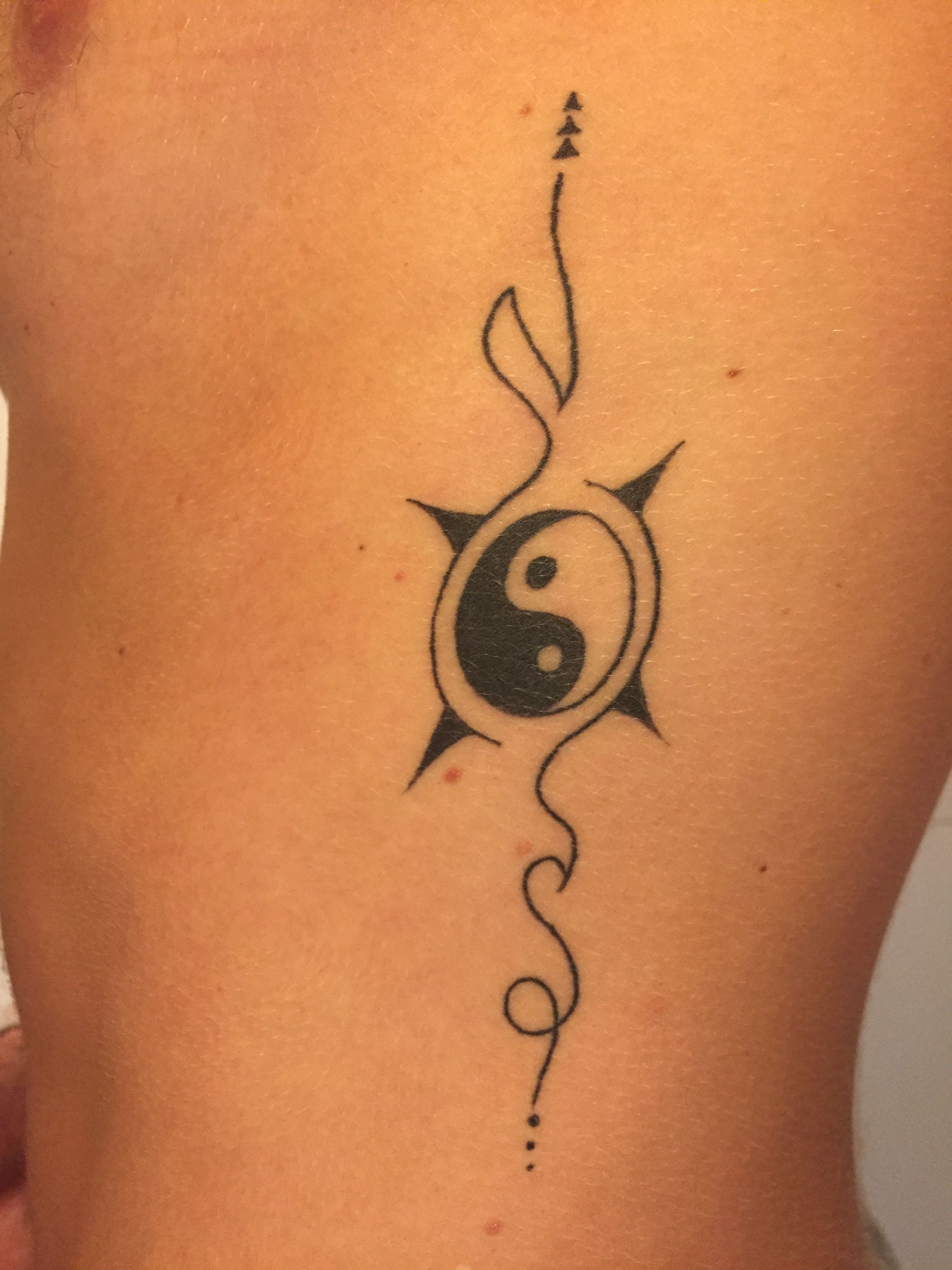 Yin Yang Spine Tattoos