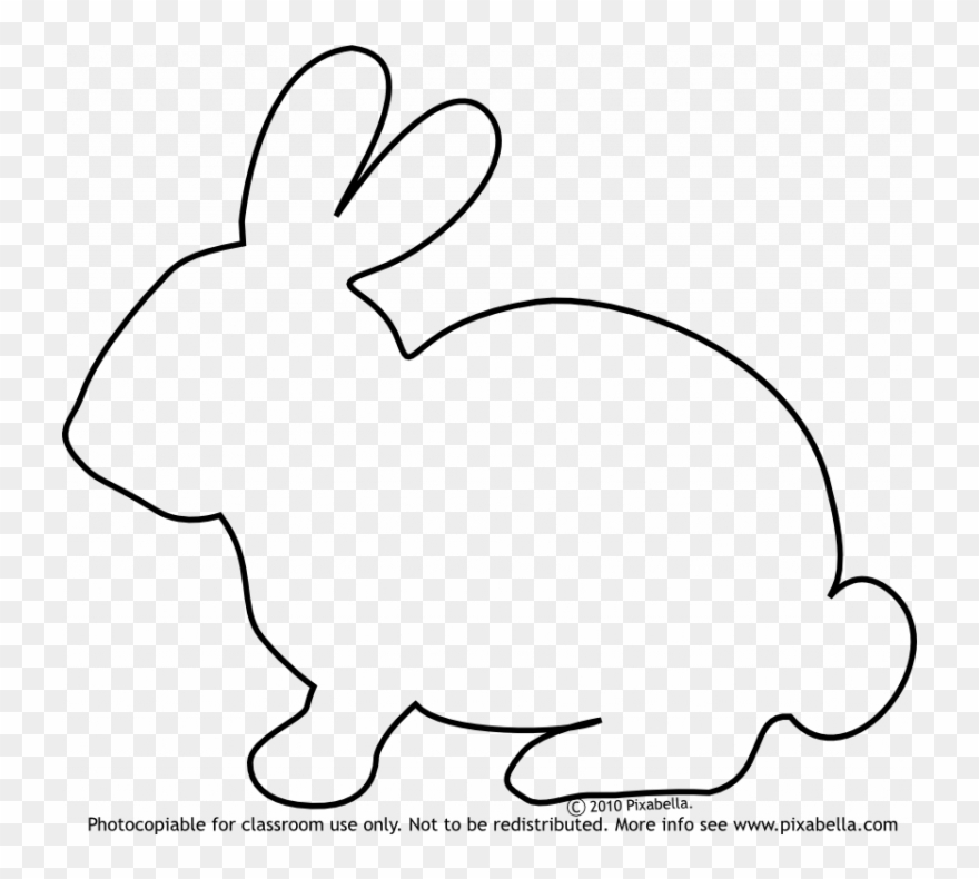 Download Easter Bunny Templates Free - Bunny Outline Coloring Page ...