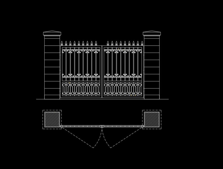 14. Gate design AutoCAD blocks free download Cad Library, Cad Blocks ...