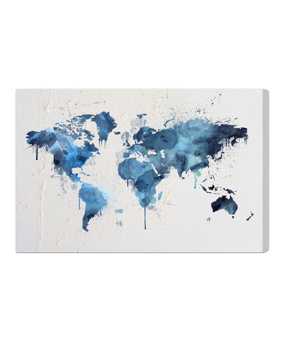 Mapamundi Aqua Art Print | zulily | Map wall art, Aqua wall art, World ...