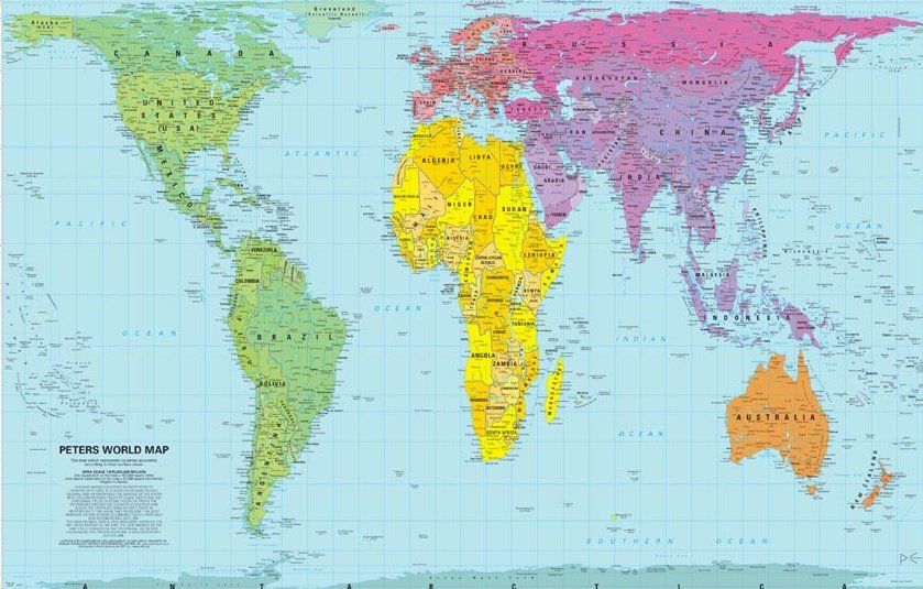 Proportional Map Of The World - Map Of The World With The Countries