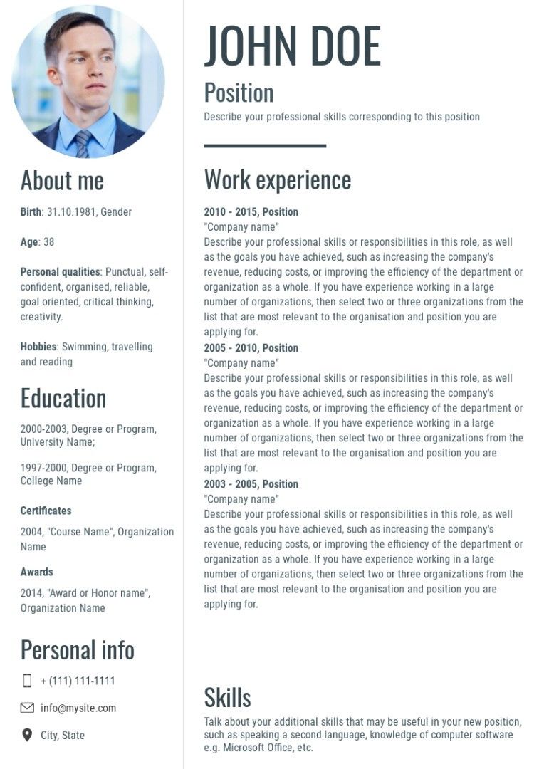 Resume, cv template, made on Wilda Cv Template, Resume Templates ...