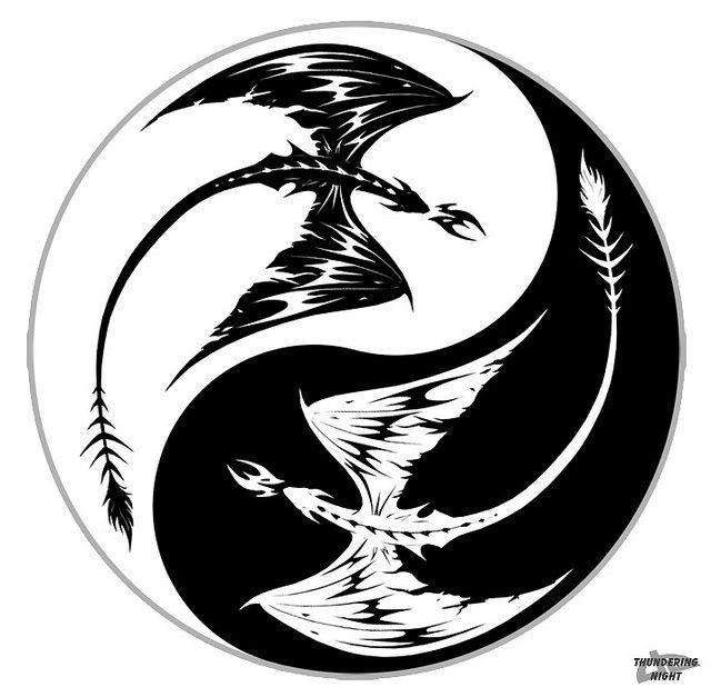 Dragon Yin Yang Tattoo, Dragon Tattoo Vector, Ying Yang Tattoo, Tribal ...