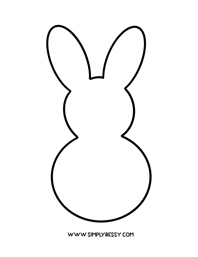 bunny outline template free printable pdf Painting Crafts For Kids ...