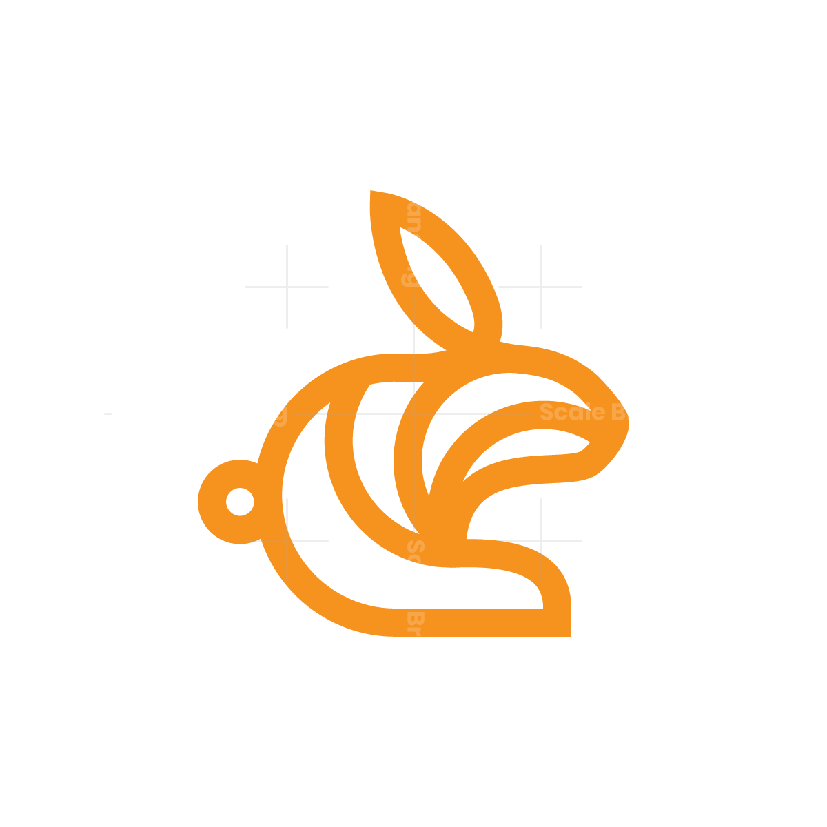 Rabbit logo. Rabbit logo for sale. Logo is created with lines forming a ...