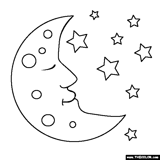 Stunning Moon Coloring Page