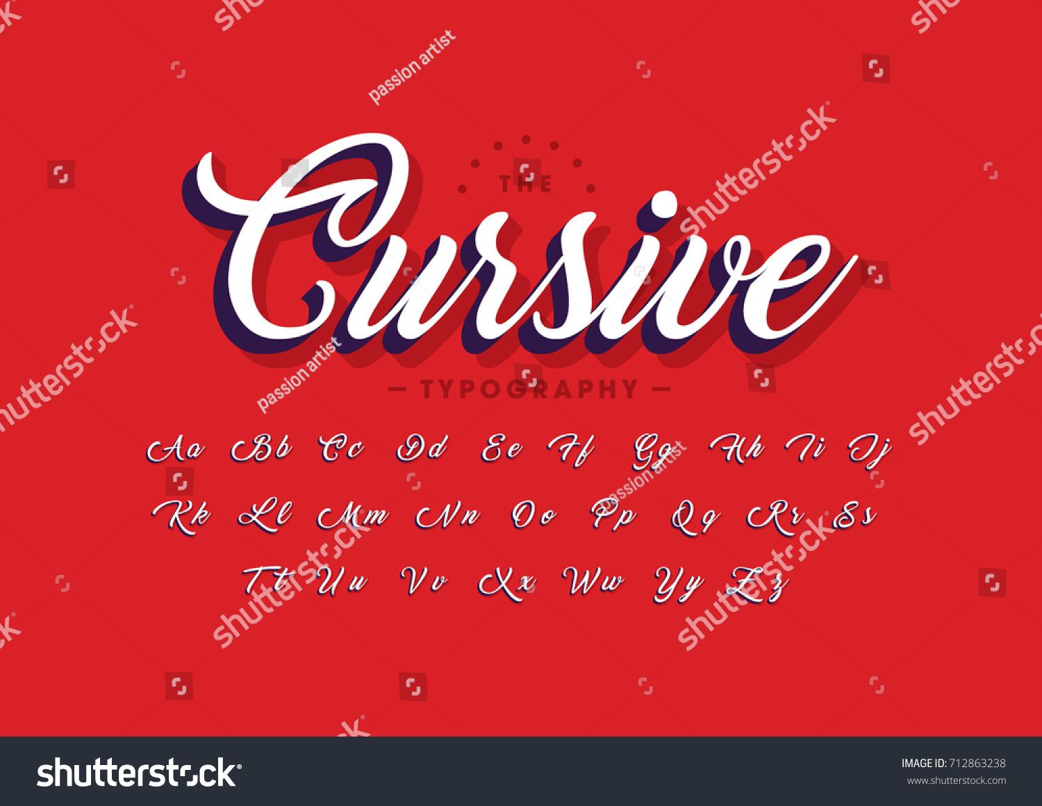 Vector of modern cursive font and alphabet #Ad , #SPONSORED, #modern# ...