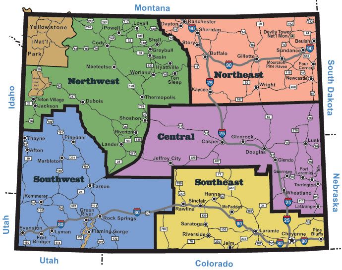 Capital Of Wyoming Map Cities In Wyoming Map Missouri Map