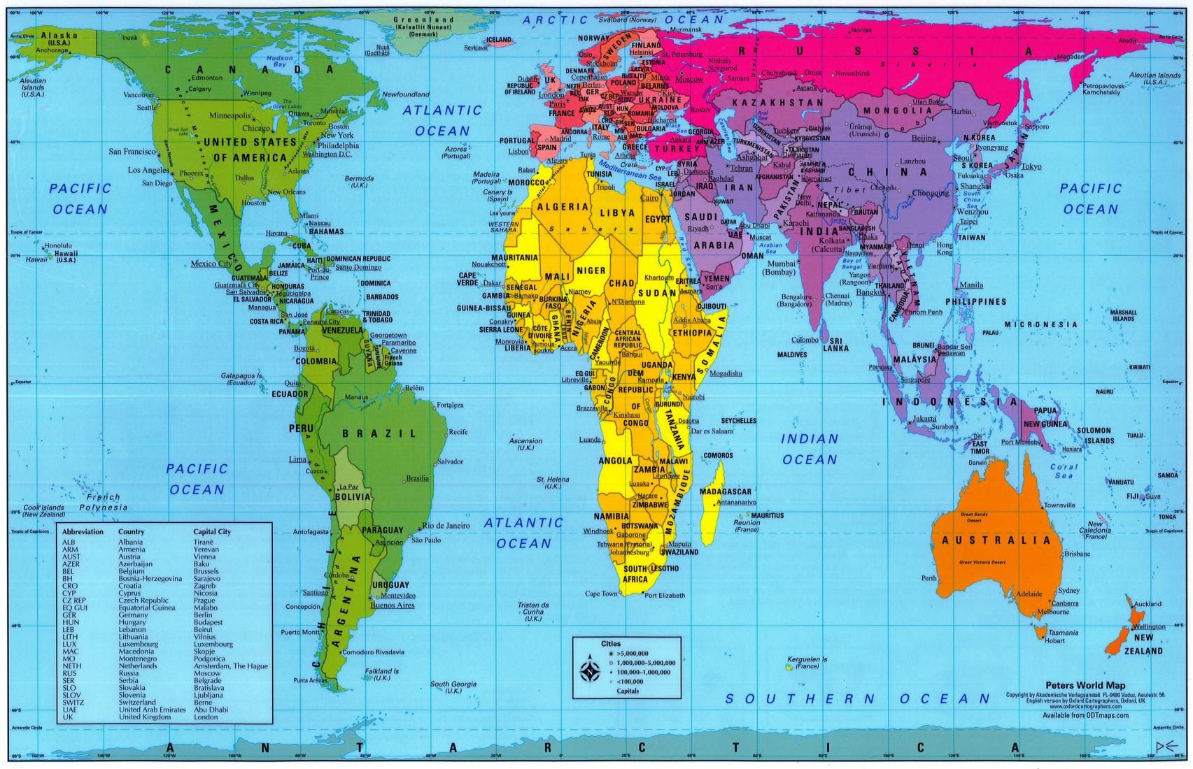 Real Scale Map Of The World - Zip Code Of Austin Texas