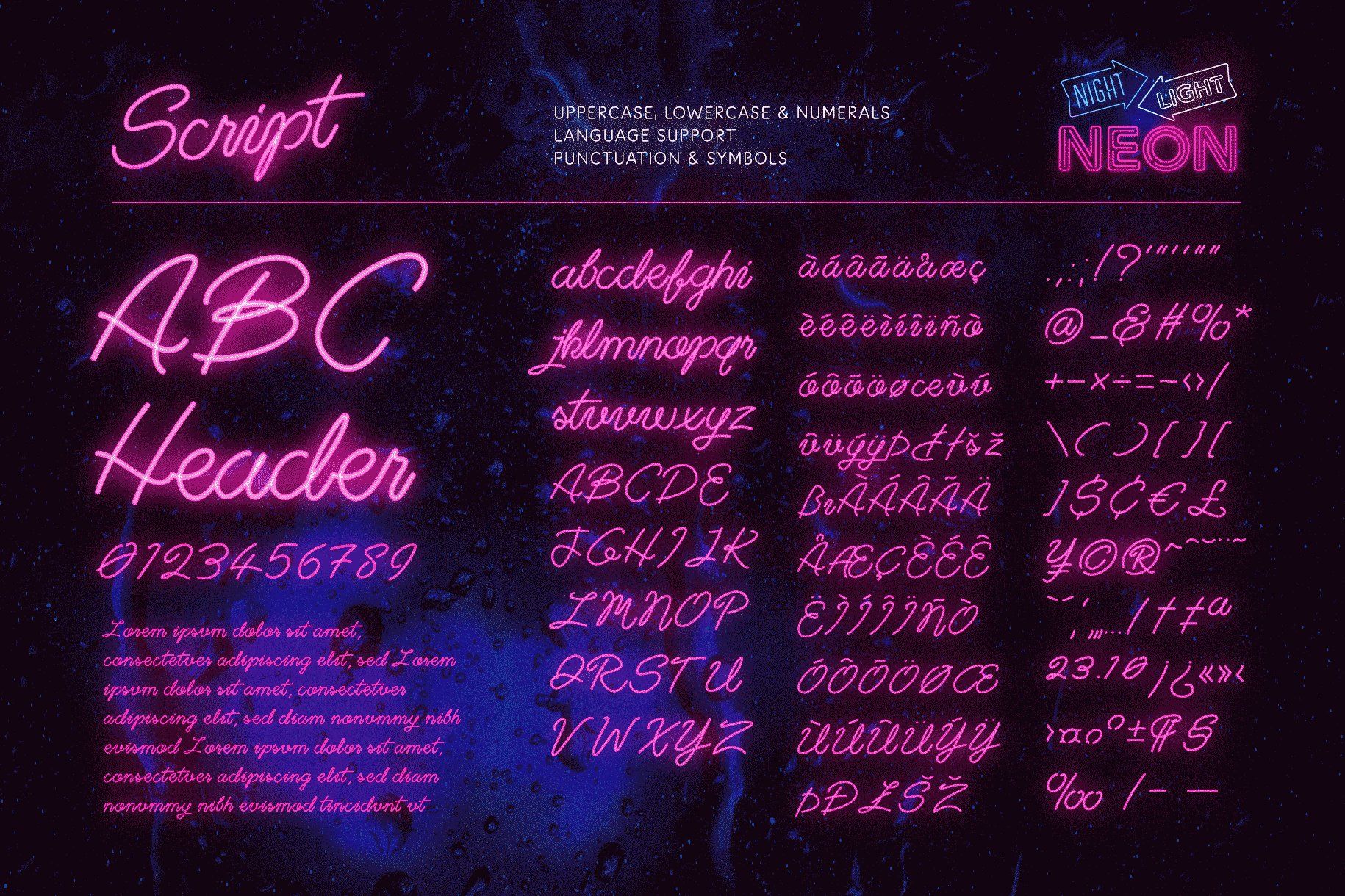 neon, neon lettering, neon signs, neon type, neon script, vintage neon ...