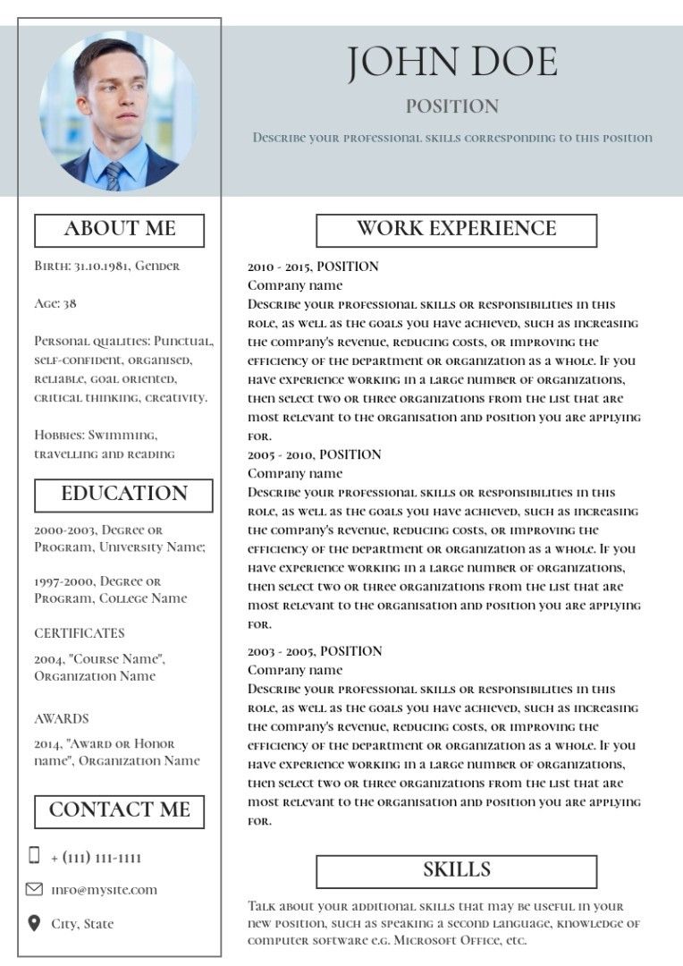 How To Describe Yourself In Executive Resume With Exa - vrogue.co