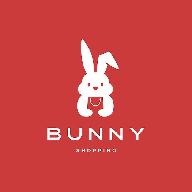 Premium Vector | Bunny shopping bag logo icon illustration | Toys logo ...