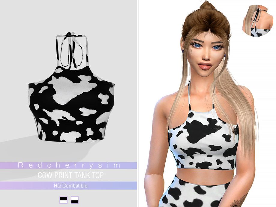 Sims 4 CC Cow Outfit