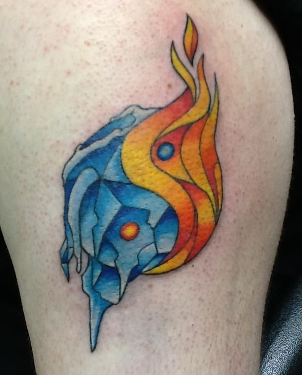 Aggregate 72+ fire and ice tattoo designs - in.cdgdbentre