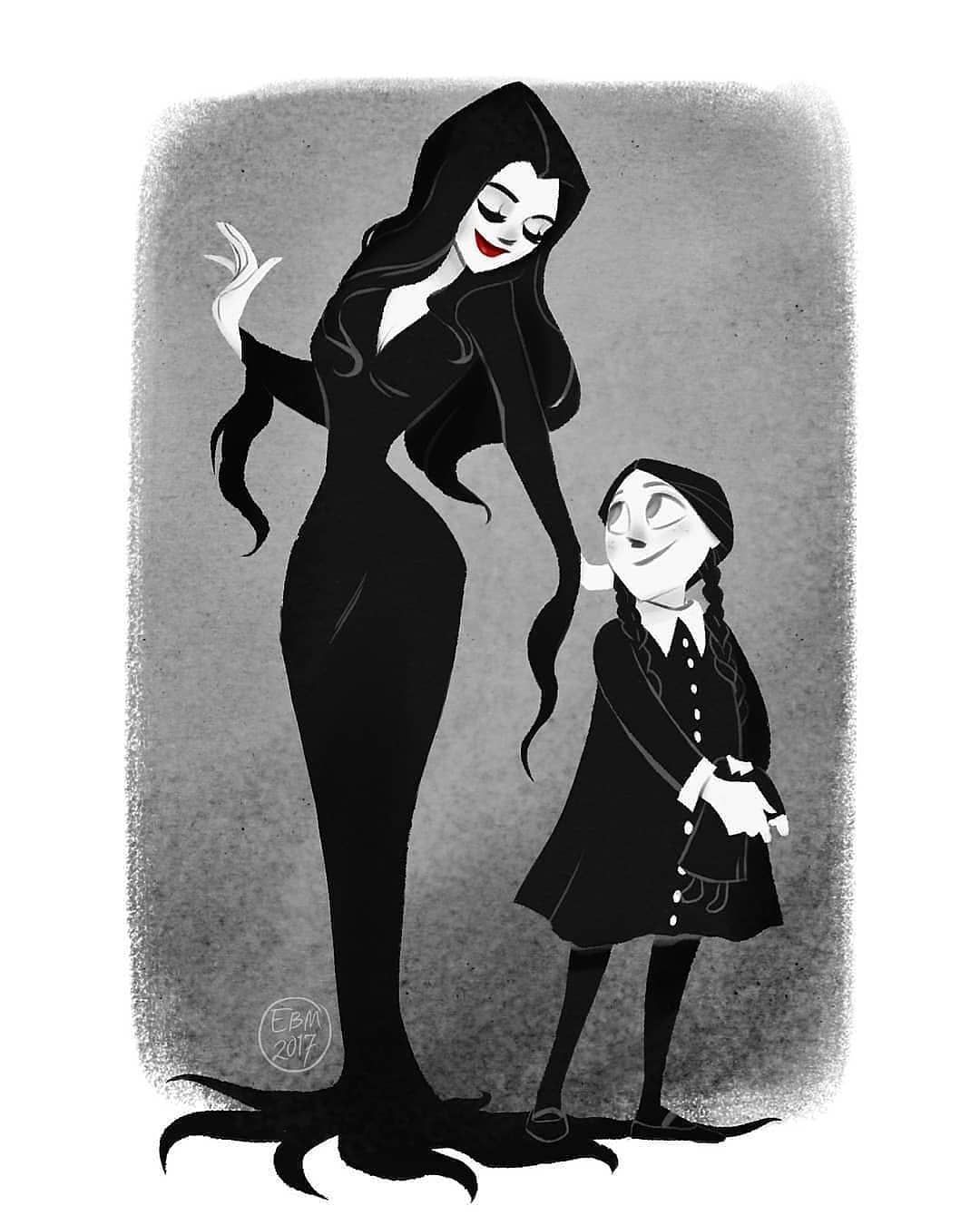 Morticia and Wednesday Morticia Adams, Gomez And Morticia, Halloween ...