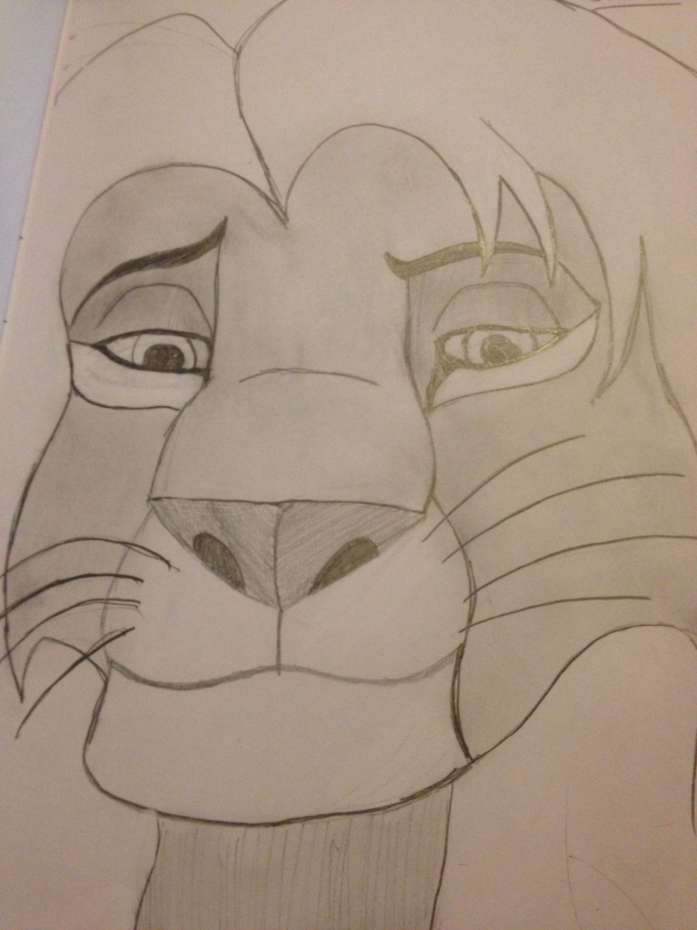 Simba from the Lion King. | Art, Lion king, Female sketch