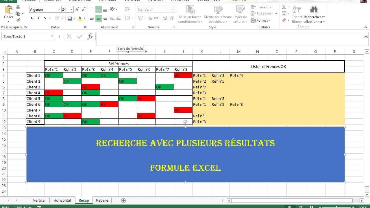 Comment faire recherche sur excel