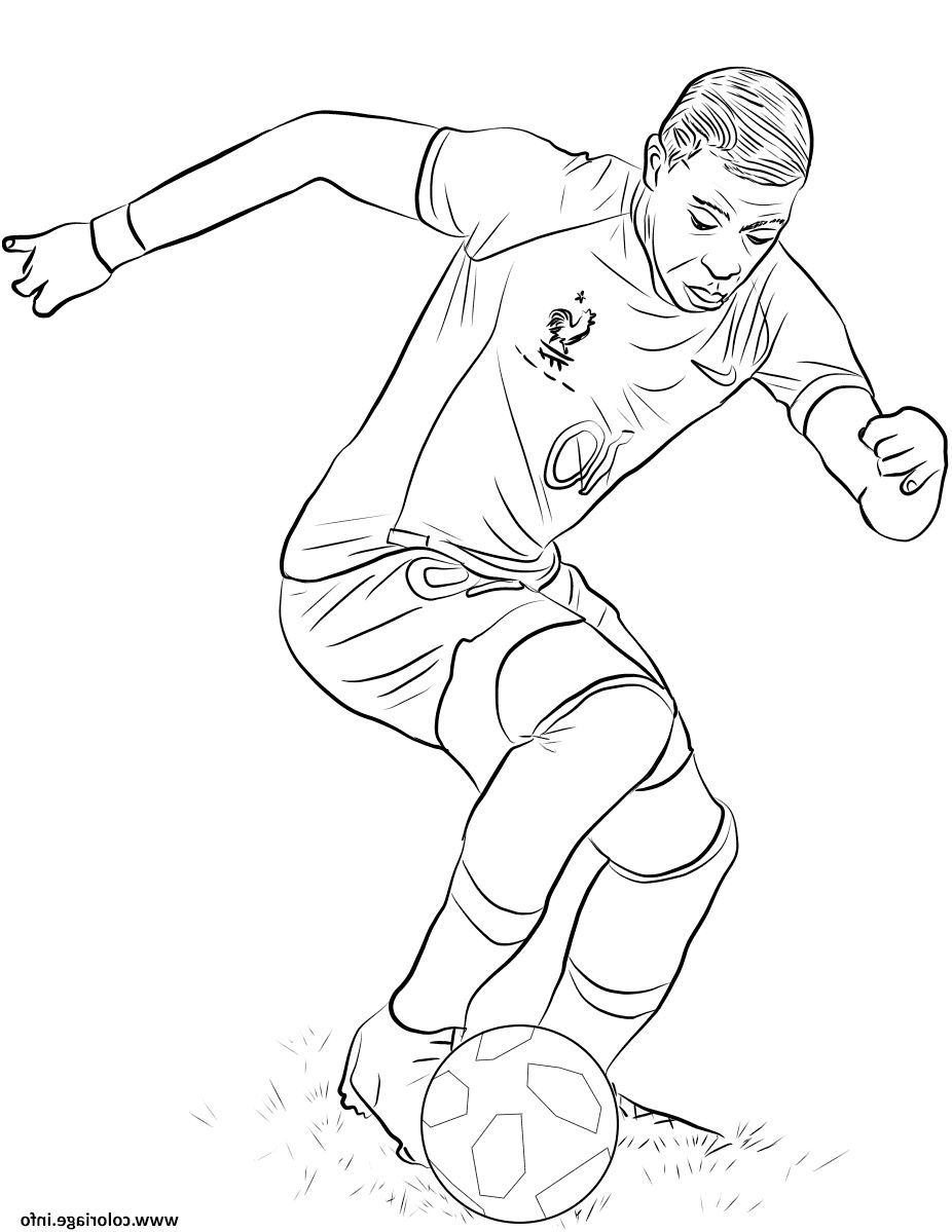 kylian mbappe joueur france coupe du monde 2018 coloriage # ...