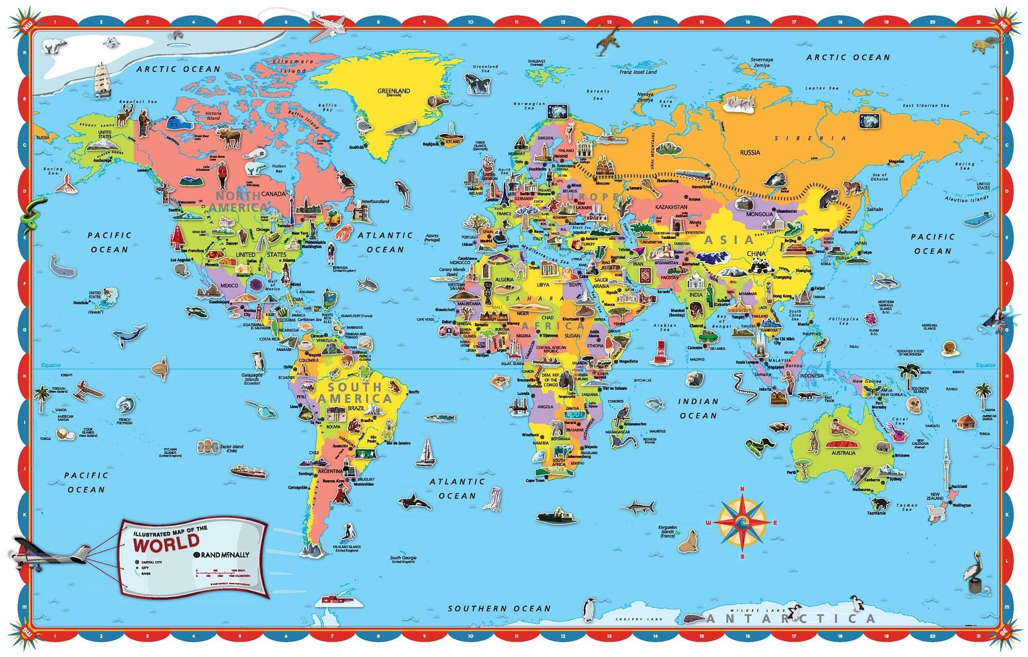 Large Printable World Map