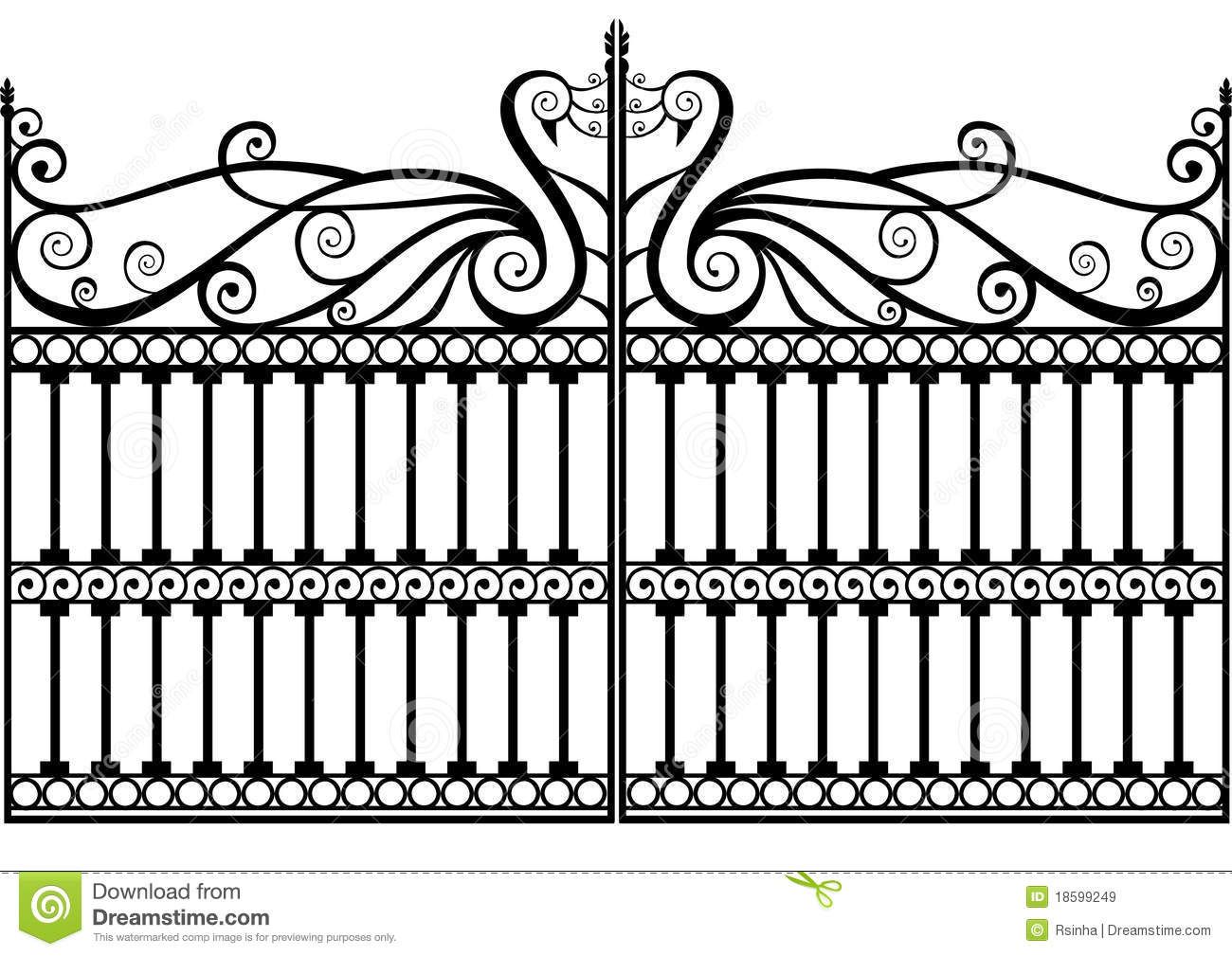 Wrought iron fences, Iron fence, Iron fence gate