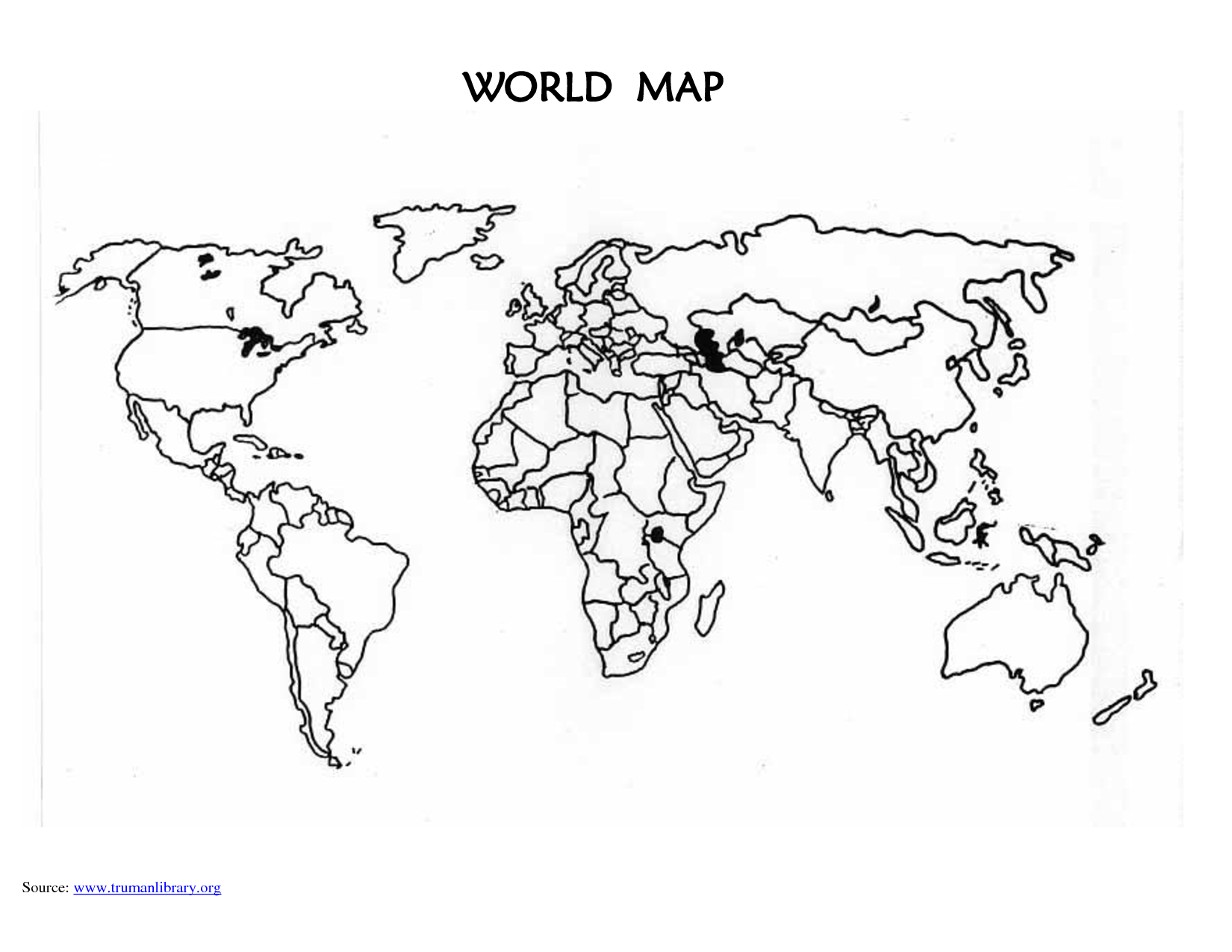 Blank Map For Kids