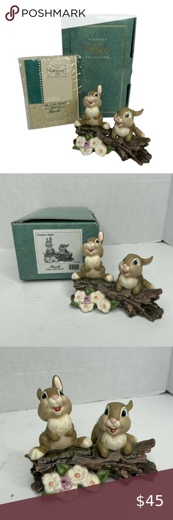 Vintage Walt Disney Collection Thumper's Sisters Bambi Hello, Hello ...