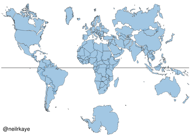 True Scale Map of the World Shows How Big Countries Really Are Accurate ...