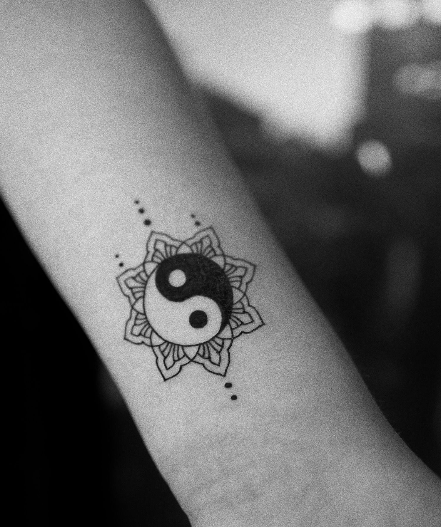 Yin Yang Cross Tattoos