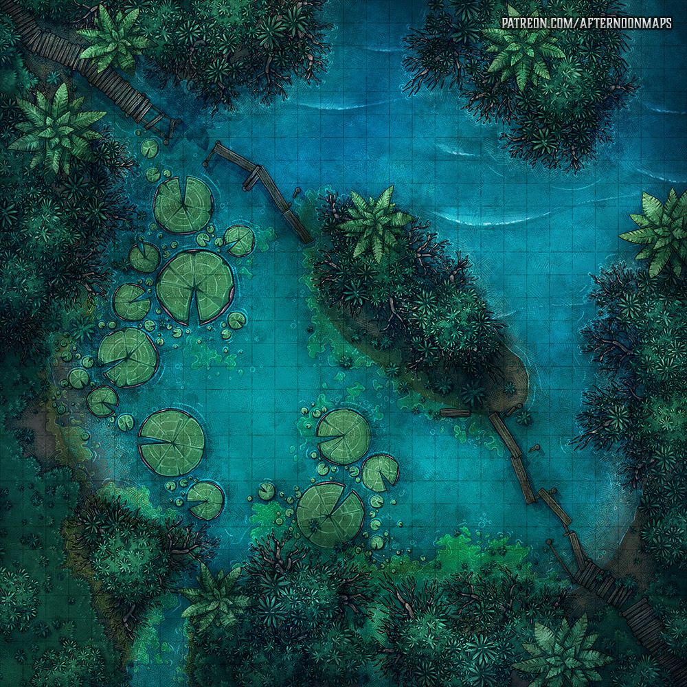 Swamp Battlemap Dndmaps Dungeon Maps Tabletop Rpg Maps Fantasy Map | My ...