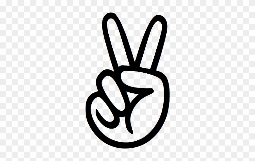 Clipart Checkered Chromaticic Hand Peace Sign Gclipart | The Best Porn ...