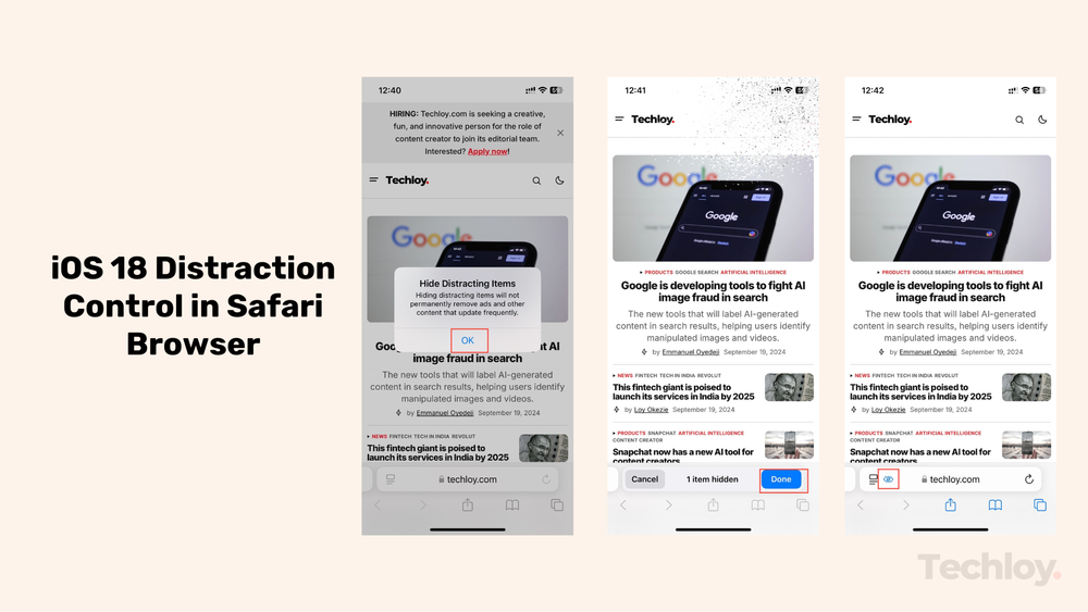 How to use iOS 18 Distraction Control in Safari Browser post image