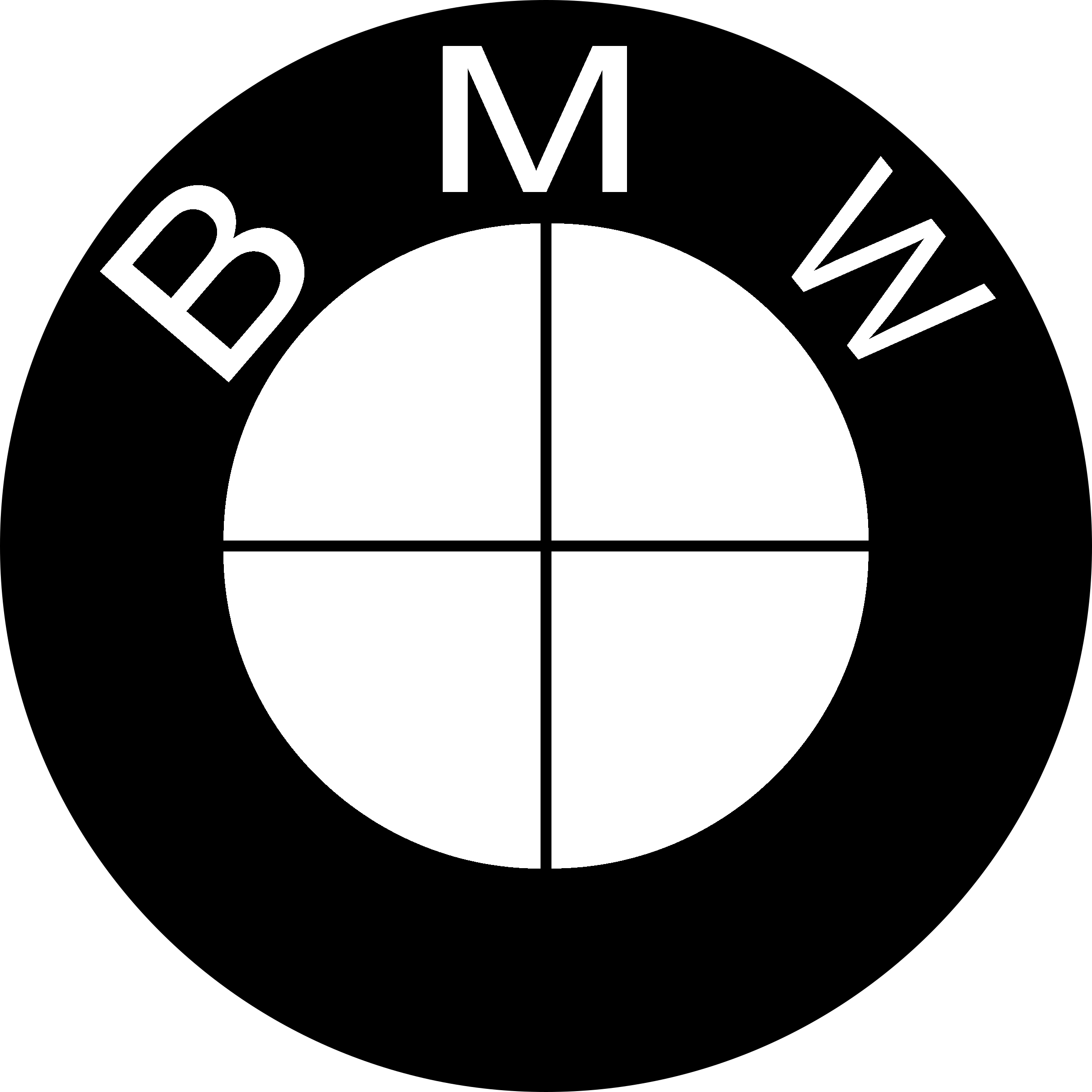 BMW Logo black and white