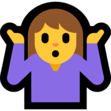 Shrug Emoji Woman PNG Clipart Background - PNG Play