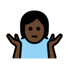 Shrug Emoji Woman PNG HD Quality | PNG Play