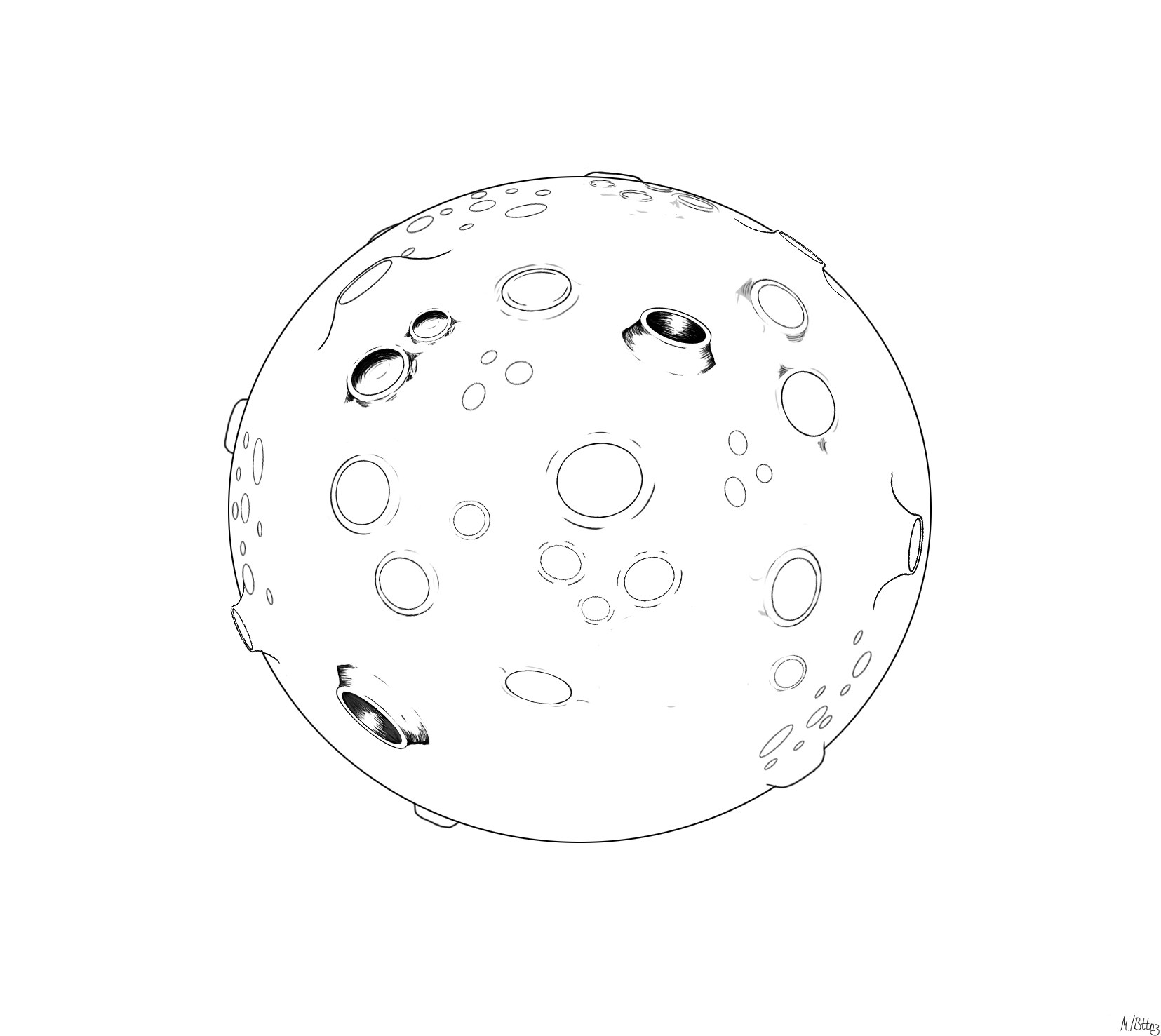 Easy Moon Drawing at PaintingValley.com | Explore collection of Easy ...