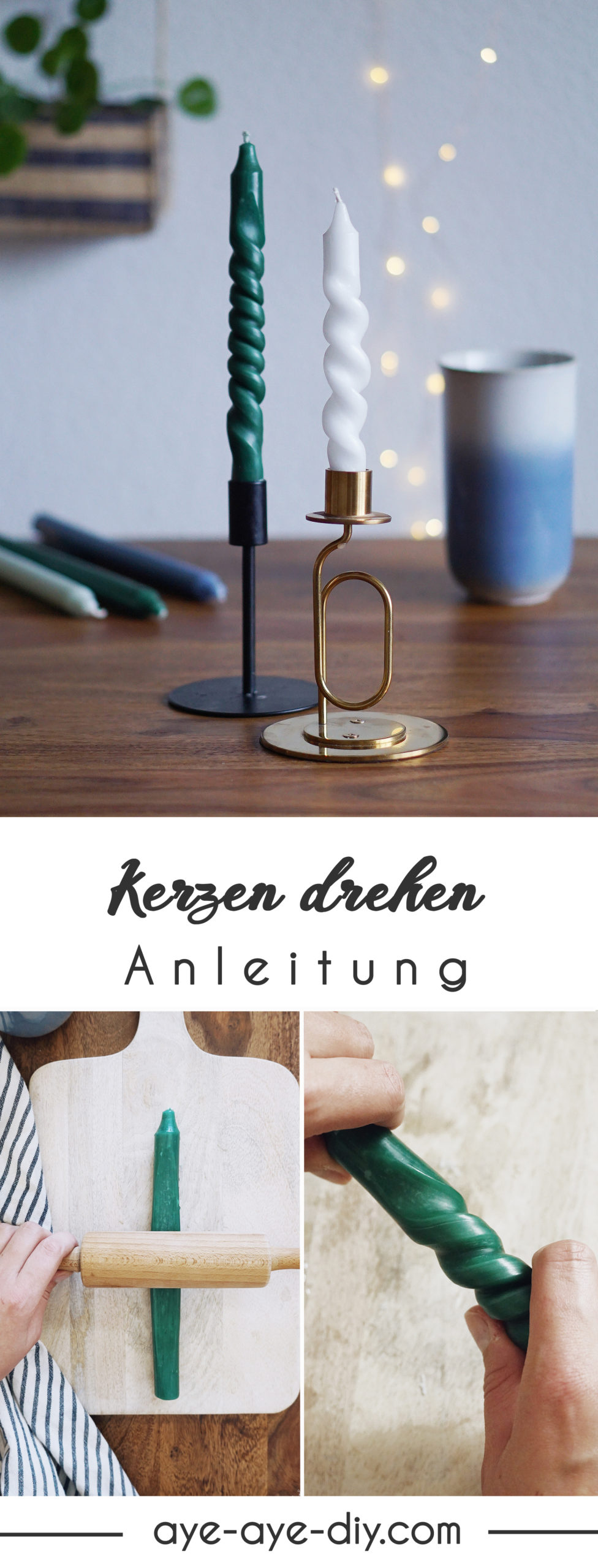 Anleitung Kerzen drehen DIY