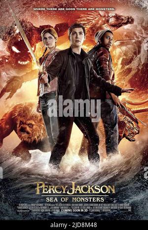 DADDARIO,LERMAN,POSTER, PERCY JACKSON: SEA OF MONSTERS, 2013, Stock Photo