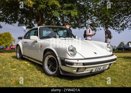 1988 Porsche 911 Carrera, on display at the 2024 Salon Privé Concours d’Elégance motor show held at Blenheim Palace. Stock Photo