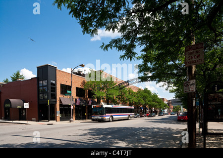 Street view of the Short North area in Columbus Ohio Stock Photo