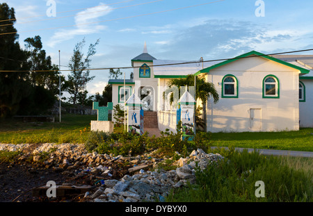 Church in Grand Cay, Bahamas Stock Photo