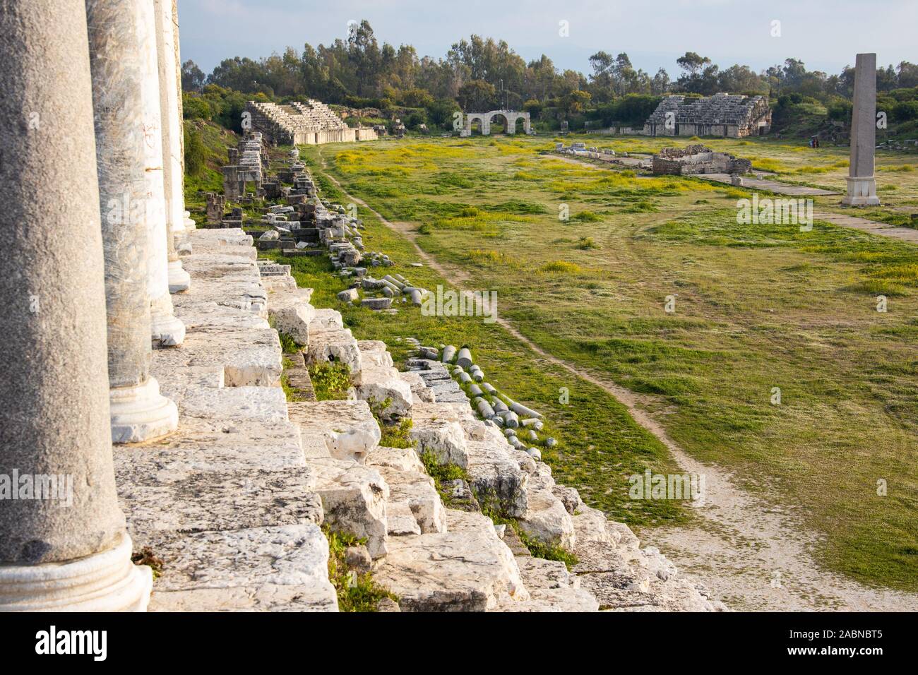 Hippodrome, Al Bass Archeological Site, Tyre, Lebanon Stock Photo