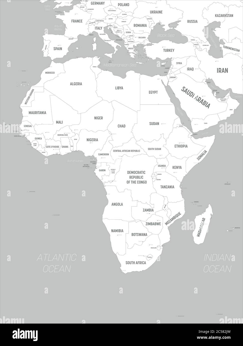 Africa Map With Oceans