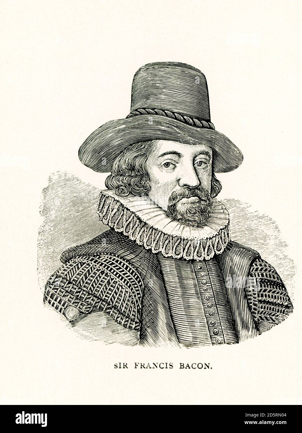 Francis Bacon (died 1626), 1st Viscount St Alban, also known as Lord Verulam, was an English philosopher and statesman who served as Attorney General and as Lord Chancellor of England. His works are credited with developing the scientific method and remained influential through the scientific revolution. Stock Photo