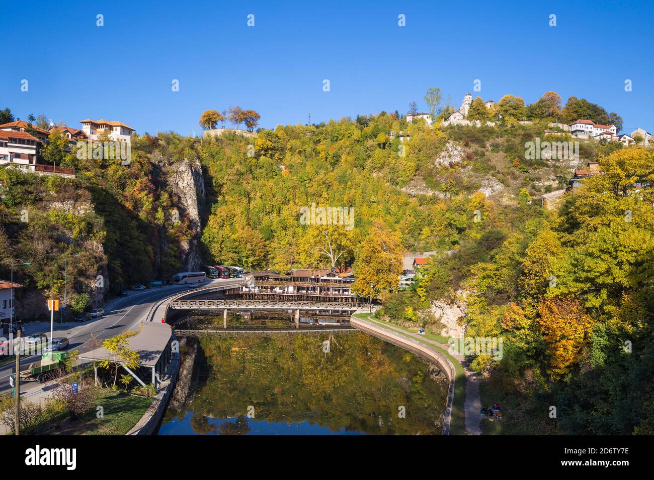 Bosnia and Herzegovina, Sarajevo, View looking towards Zuta Tabija viewpoint Stock Photo