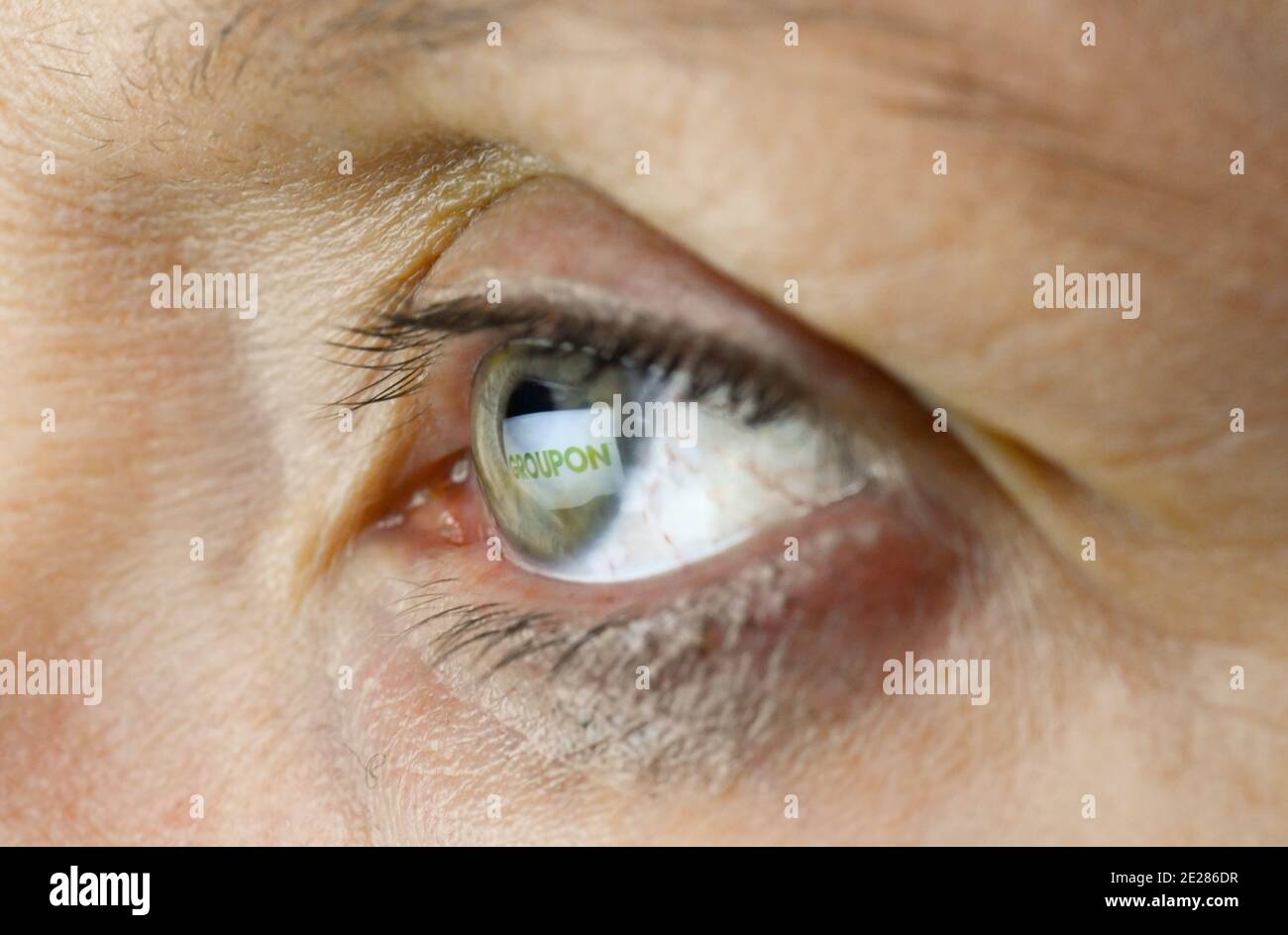 Auge, Logo Groupon Stock Photo - Alamy