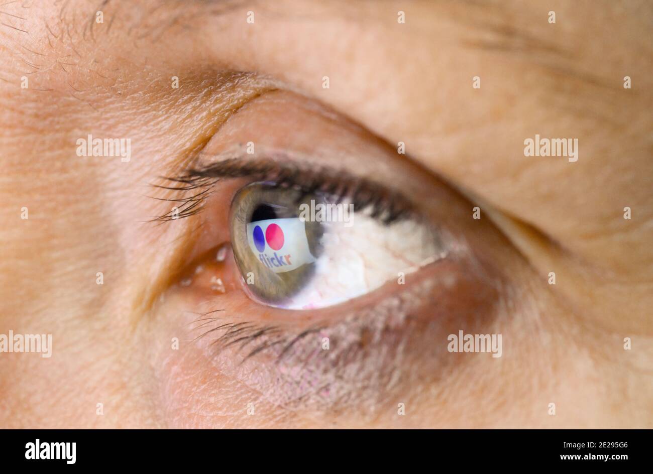 Auge, Logo Flickr Stock Photo - Alamy