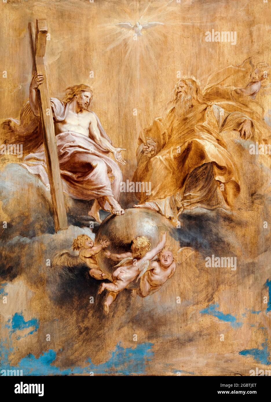 The Holy Trinity, painting by Peter Paul Rubens, 1616-1617 Stock Photo