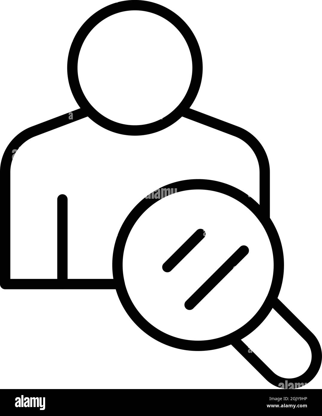 Search new worker icon outline vector. Employee job. Business career Stock Vector