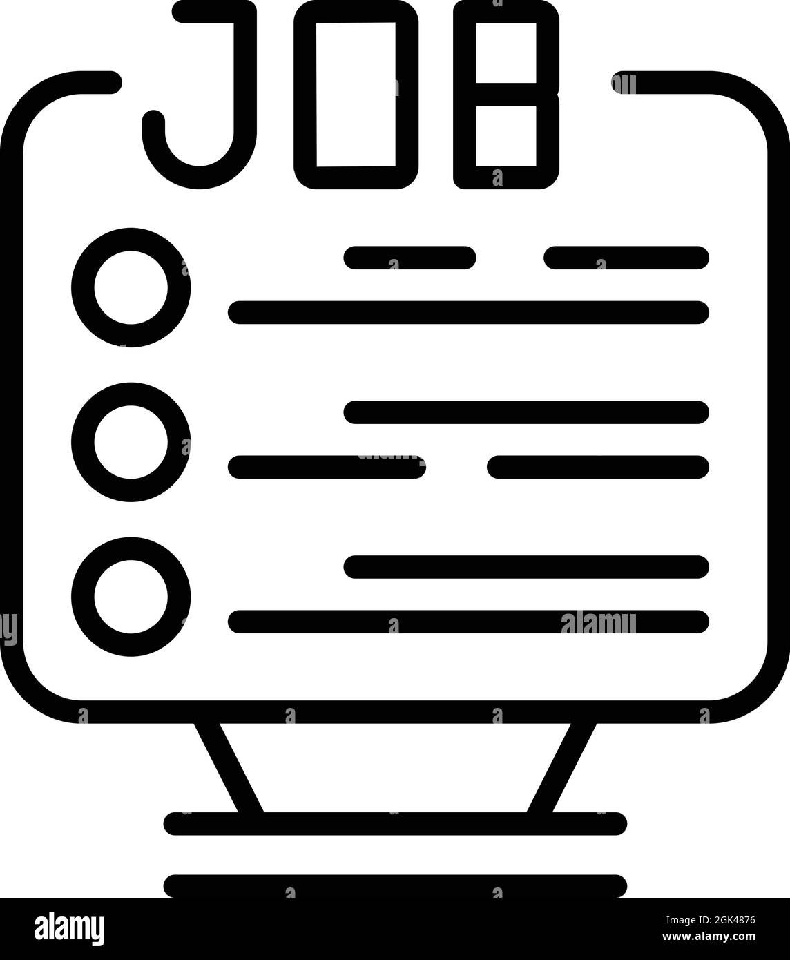 Online job icon outline vector. Video interview. Business process Stock Vector